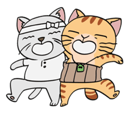 Let's communicate with oyaji-cat sticker #3952421