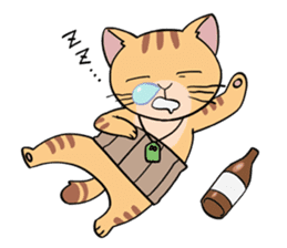 Let's communicate with oyaji-cat sticker #3952423