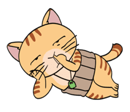 Let's communicate with oyaji-cat sticker #3952424