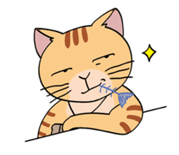 Let's communicate with oyaji-cat sticker #3952425