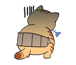 Let's communicate with oyaji-cat sticker #3952427