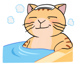 Let's communicate with oyaji-cat sticker #3952429