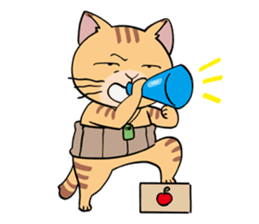 Let's communicate with oyaji-cat sticker #3952431
