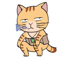 Let's communicate with oyaji-cat sticker #3952432
