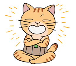 Let's communicate with oyaji-cat sticker #3952434