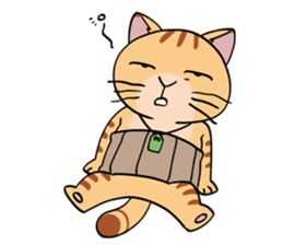 Let's communicate with oyaji-cat sticker #3952436