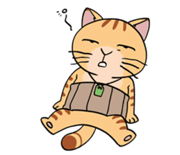 Let's communicate with oyaji-cat sticker #3952436