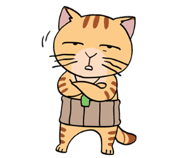 Let's communicate with oyaji-cat sticker #3952437