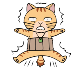 Let's communicate with oyaji-cat sticker #3952439