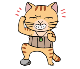 Let's communicate with oyaji-cat sticker #3952442