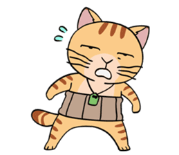 Let's communicate with oyaji-cat sticker #3952443