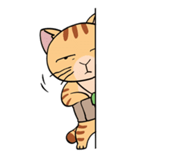 Let's communicate with oyaji-cat sticker #3952444
