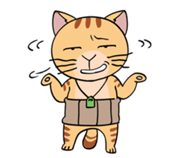Let's communicate with oyaji-cat sticker #3952445