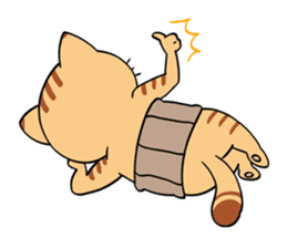 Let's communicate with oyaji-cat sticker #3952446