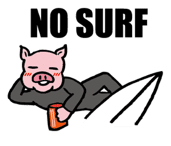The pig surfing sticker #3953019