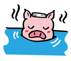 The pig surfing sticker #3953021