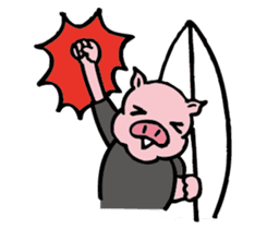 The pig surfing sticker #3953025
