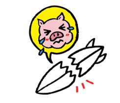 The pig surfing sticker #3953033