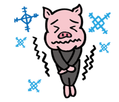 The pig surfing sticker #3953036