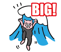 The pig surfing sticker #3953039