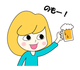 Girl and rabbit that has a bitter tongue sticker #3953058