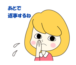 Girl and rabbit that has a bitter tongue sticker #3953059