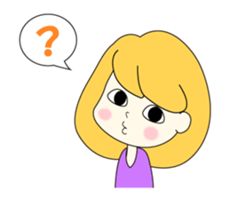 Girl and rabbit that has a bitter tongue sticker #3953061