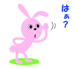 Girl and rabbit that has a bitter tongue sticker #3953063