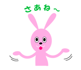 Girl and rabbit that has a bitter tongue sticker #3953066