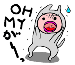 Stickers with message(Buta-neco) sticker #3954463