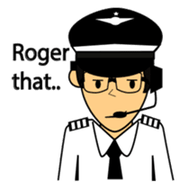 Cute Pilot Cartoons 2 sticker #3954740