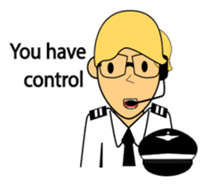 Cute Pilot Cartoons 2 sticker #3954742