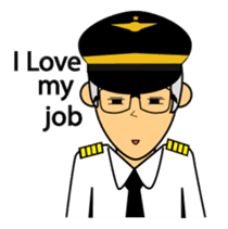 Cute Pilot Cartoons 2 sticker #3954744