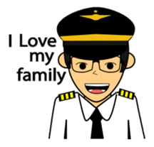 Cute Pilot Cartoons 2 sticker #3954745