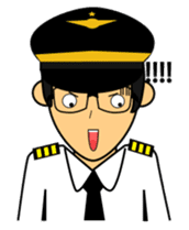 Cute Pilot Cartoons 2 sticker #3954747