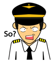 Cute Pilot Cartoons 2 sticker #3954748