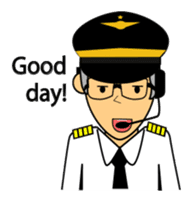 Cute Pilot Cartoons 2 sticker #3954766