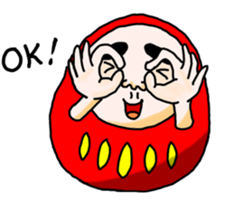 Daruma doll and Kokeshi doll sticker #3955170
