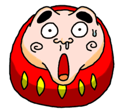 Daruma doll and Kokeshi doll sticker #3955185