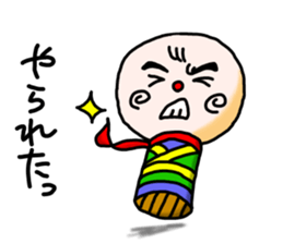 Daruma doll and Kokeshi doll sticker #3955195