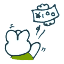 Rabbit tortoise . sticker #3955345