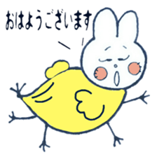 Rabbit tortoise . sticker #3955360