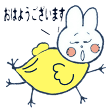 Rabbit tortoise . sticker #3955360