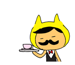 Mr.Beard cat sticker #3957553