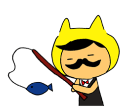 Mr.Beard cat sticker #3957555