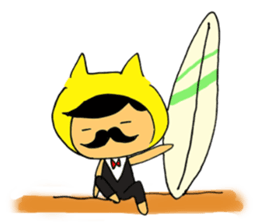 Mr.Beard cat sticker #3957556