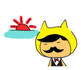 Mr.Beard cat sticker #3957557