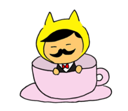 Mr.Beard cat sticker #3957560