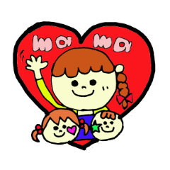 Sticker of cute mom