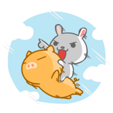 PuDa & Rabbit sticker #3958081